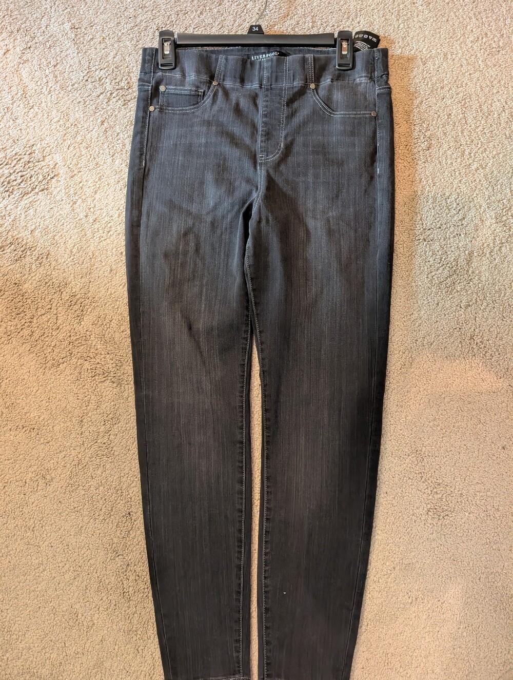 Liverpool Black Stretch High Rise Ankle Jeans 8